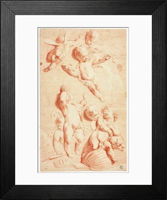 Framed Print : Seven Putti at Play with Symbols of Vanity, n.d. Creator: Unknown Framed Print : Seven Putti at Play with Symbols of Vanity, n.d. Creator: Unknown