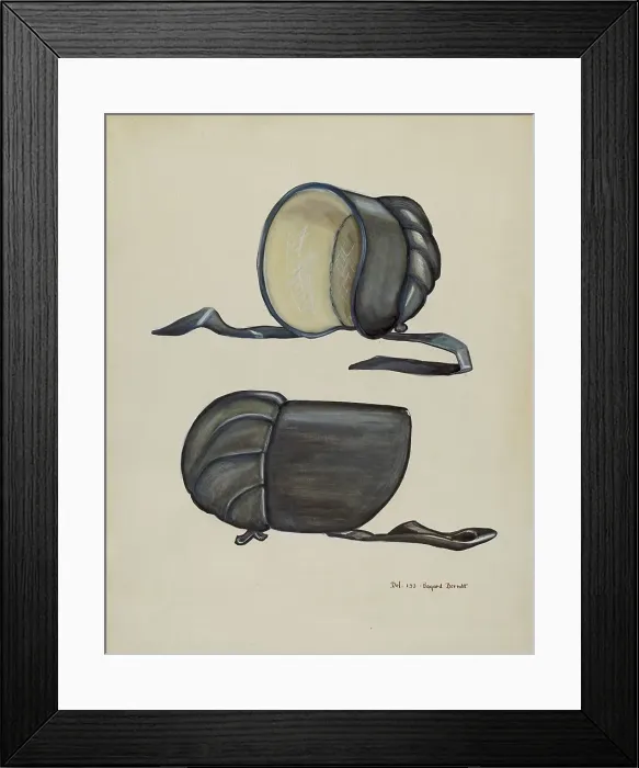 Framed Print : Black Silk Bonnet, c. 1936. Creator: B. Berndt Framed Print : Black Silk Bonnet, c. 1936. Creator: B. Berndt