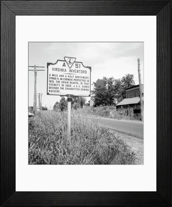 Framed Print : Roadsign at Steele's Tavern, Virginia, 1936. Creator: Dorothea Lange Framed Print : Roadsign at Steele's Tavern, Virginia, 1936. Creator: Dorothea Lange
