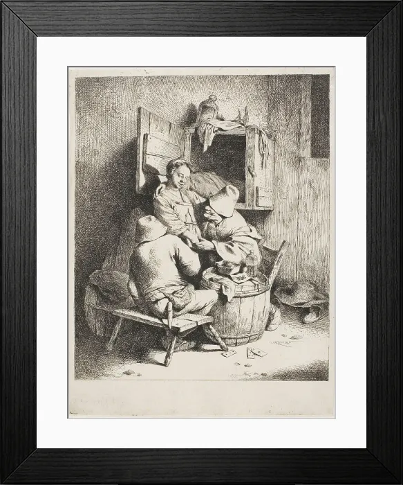 Framed Print : A Man Caressing the Young Hostess, 1660 / 64. Creator: Cornelis Bega Framed Print : A Man Caressing the Young Hostess, 1660 / 64. Creator: Cornelis Bega