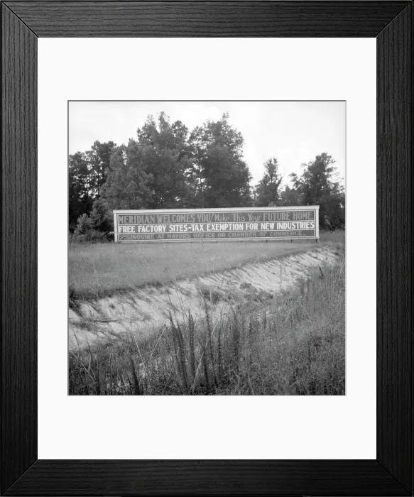 Framed Print : Note on industrialization of the South, Meridian, Mississippi, 1936. Creator: Dorothea Lange Framed Print : Note on industrialization of the South, Meridian, Mississippi, 1936. Creator: Dorothea Lange
