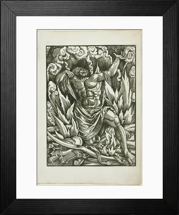 Framed Print : The Labors of Hercules: Hercules on the Pyre, c. 1528. Creator: Gabriel Salmon Framed Print : The Labors of Hercules: Hercules on the Pyre, c. 1528. Creator: Gabriel Salmon