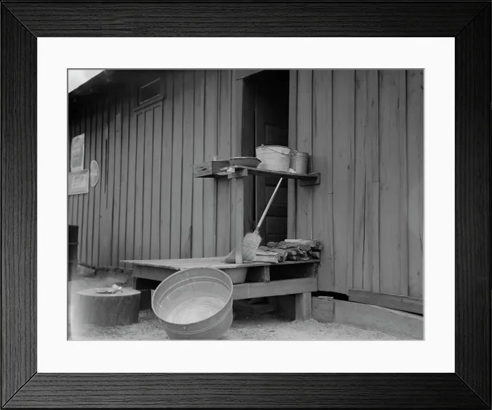 Framed Print : Cabin in Hancock County, Mississippi, 1937. Creator: Dorothea Lange Framed Print : Cabin in Hancock County, Mississippi, 1937. Creator: Dorothea Lange