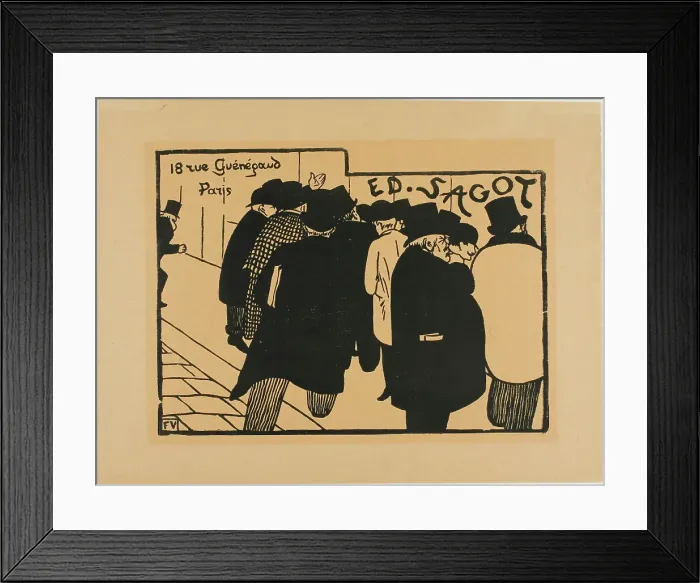Framed Print : Print Fanciers, 1892. Creator: Félix Vallotton Framed Print : Print Fanciers, 1892. Creator: Félix Vallotton