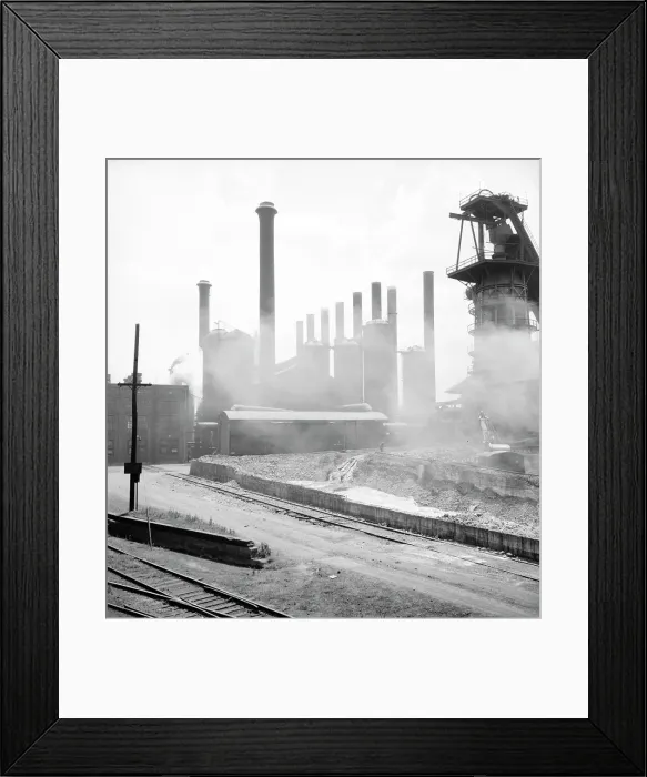 Framed Print : Sloss-Sheffield Steel and Iron Company, Birmingham, Alabama, 1936. Creator: Dorothea Lange Framed Print : Sloss-Sheffield Steel and Iron Company, Birmingham, Alabama, 1936. Creator: Dorothea Lange
