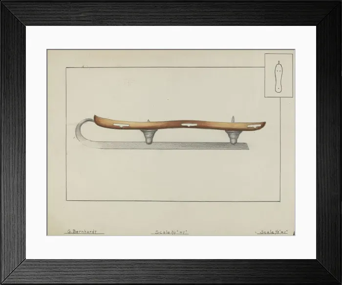 Framed Print : Ice Skate, c. 1936. Creator: Gerald Bernhardt Framed Print : Ice Skate, c. 1936. Creator: Gerald Bernhardt