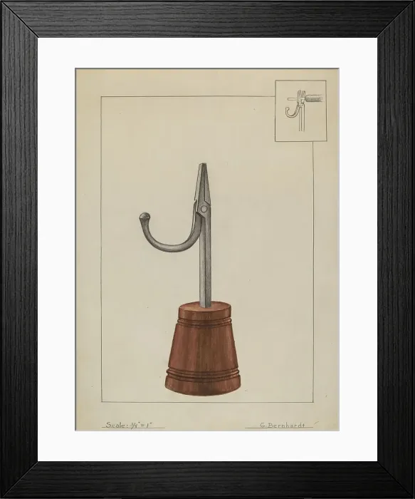 Framed Print : Rush Burner Paperweight, c. 1936. Creator: Gerald Bernhardt Framed Print : Rush Burner Paperweight, c. 1936. Creator: Gerald Bernhardt