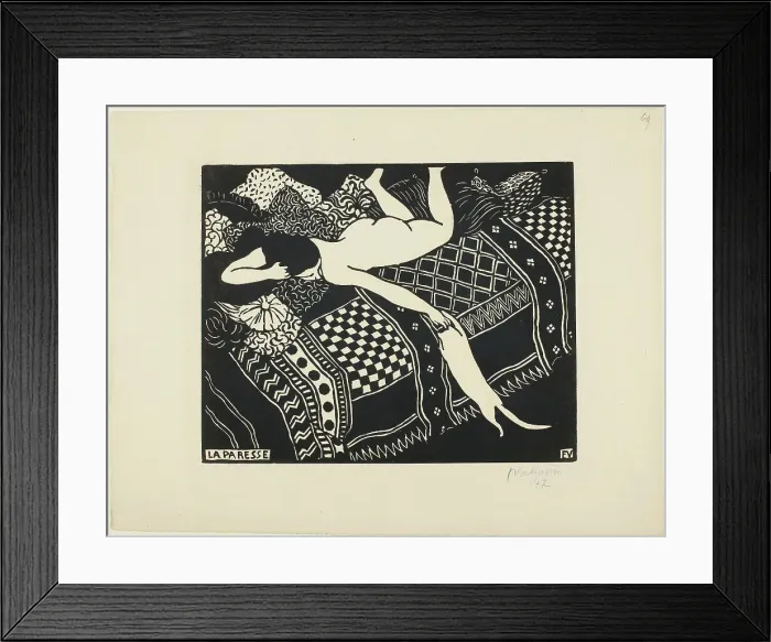 Framed Print : Laziness, 1896. Creator: Félix Vallotton Framed Print : Laziness, 1896. Creator: Félix Vallotton