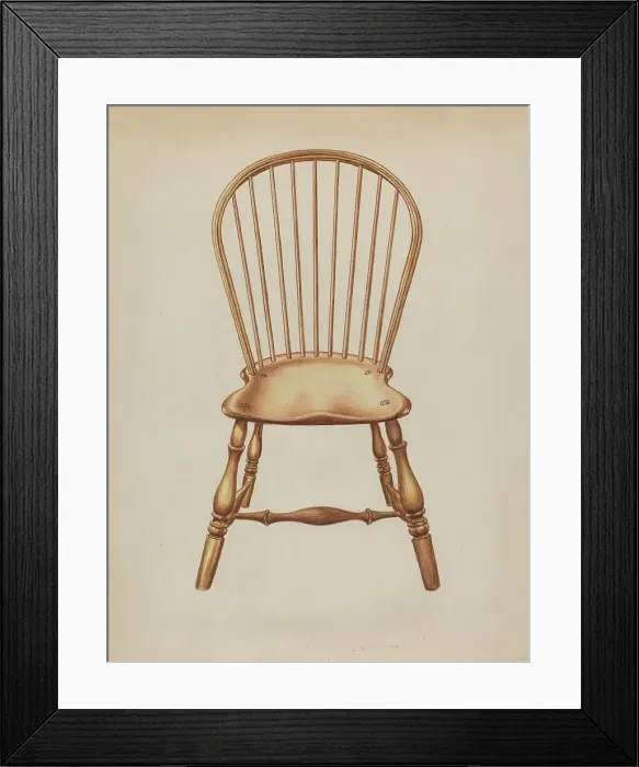 Framed Print : Windsor Chair, c. 1936. Creator: Gerald Bernhardt Framed Print : Windsor Chair, c. 1936. Creator: Gerald Bernhardt
