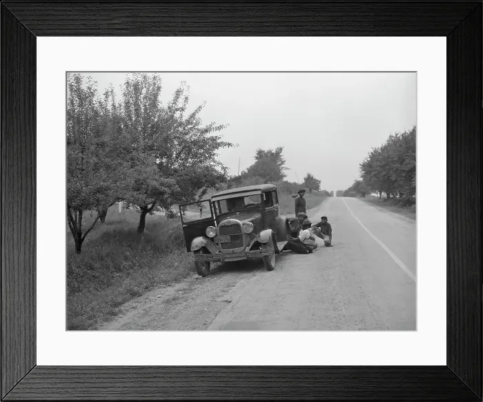 Framed Print : Flood refugees near Memphis, Texas, 1937. Creator: Dorothea Lange Framed Print : Flood refugees near Memphis, Texas, 1937. Creator: Dorothea Lange