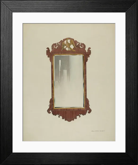 Framed Print : Mirror, c. 1937. Creator: Wellington Blewett Framed Print : Mirror, c. 1937. Creator: Wellington Blewett
