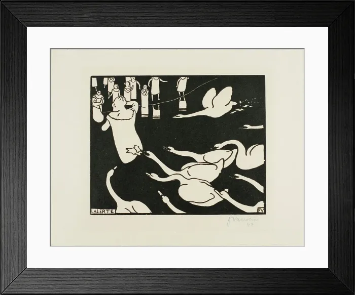 Framed Print : The Alarm, 1895. Creator: Félix Vallotton Framed Print : The Alarm, 1895. Creator: Félix Vallotton