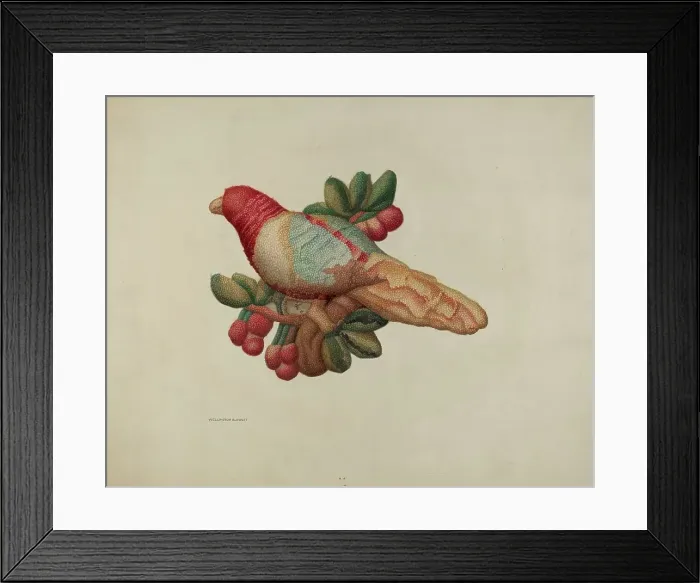 Framed Print : Woolen Parrot, 1940. Creator: Wellington Blewett Framed Print : Woolen Parrot, 1940. Creator: Wellington Blewett
