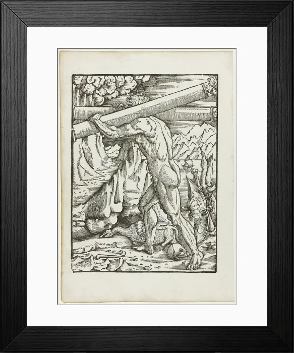 Framed Print : The Labors of Hercules: The Pillars of Hercules, c. 1528. Creator: Gabriel Salmon Framed Print : The Labors of Hercules: The Pillars of Hercules, c. 1528. Creator: Gabriel Salmon