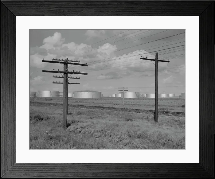 Framed Print : Oil tanks near Midland, western Texas, 1937. Creator: Dorothea Lange Framed Print : Oil tanks near Midland, western Texas, 1937. Creator: Dorothea Lange