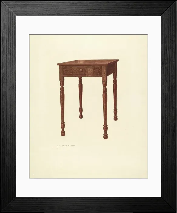 Framed Print : Bishop Hill: Table, c. 1936. Creator: Wellington Blewett