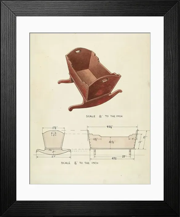 Framed Print : Bishop Hill: Cradle, 1936. Creator: Wellington Blewett Framed Print : Bishop Hill: Cradle, 1936. Creator: Wellington Blewett