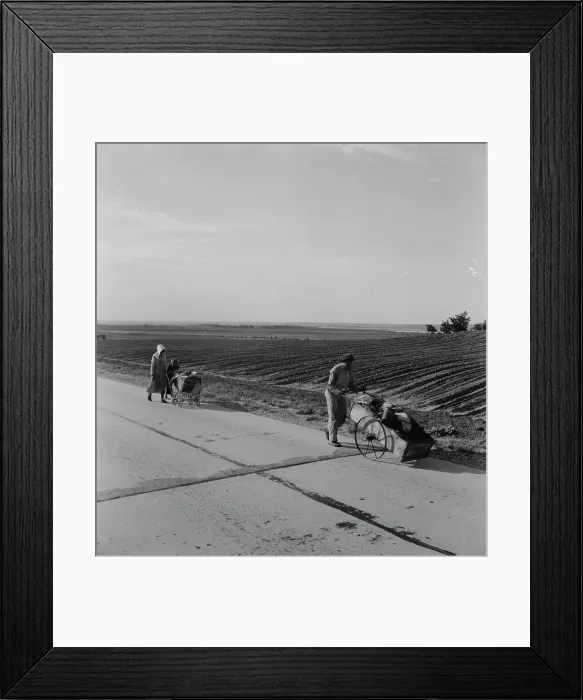 Framed Print : Flood refugee family near Memphis, Texas, 1937. Creator: Dorothea Lange Framed Print : Flood refugee family near Memphis, Texas, 1937. Creator: Dorothea Lange