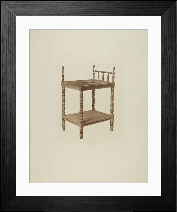 Framed Print : Wash Stand, c. 1940. Creator: Joe Brennan Framed Print : Wash Stand, c. 1940. Creator: Joe Brennan