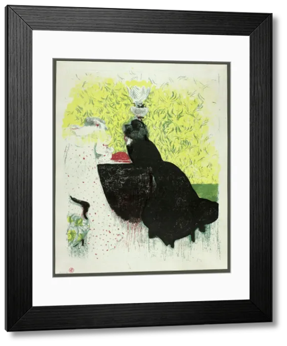 Framed Print : The Two Sisters-in-Law, plate twelve from Landscapes and Interiors, 1899. Creator: Edouard Vuillard Framed Print : The Two Sisters-in-Law, plate twelve from Landscapes and Interiors, 1899. Creator: Edouard Vuillard