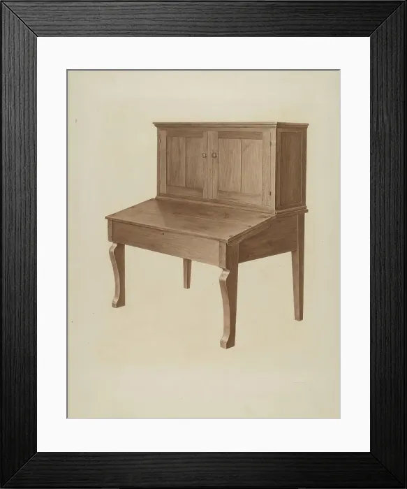 Framed Print : Writing Desk, c. 1940. Creators: Joe Brennan, Jesus Pena Framed Print : Writing Desk, c. 1940. Creators: Joe Brennan, Jesus Pena