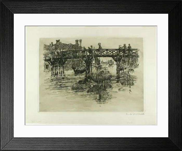 Framed Print : Fishing Quarter, Venice, 1883. Creator: Frank Duveneck Framed Print : Fishing Quarter, Venice, 1883. Creator: Frank Duveneck