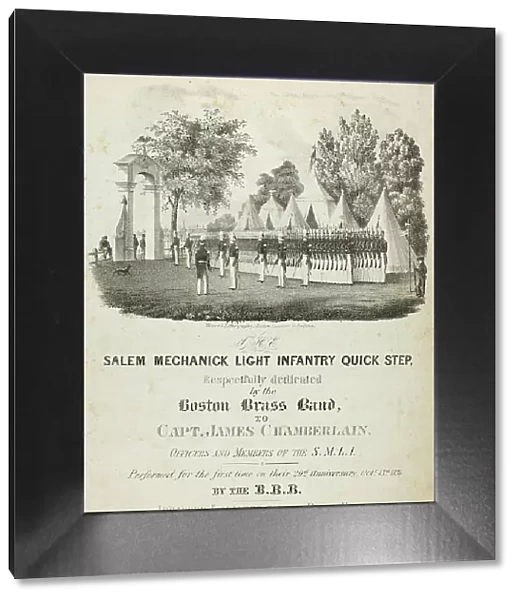 The Salem Mechanick Light Infantry Quick Step, 1836. Creator: Fitz Hugh Lane