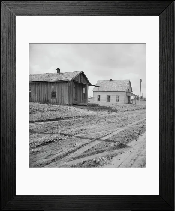 Framed Print : Abandoned house in Carey, Texas, 1937. Creator: Dorothea Lange Framed Print : Abandoned house in Carey, Texas, 1937. Creator: Dorothea Lange