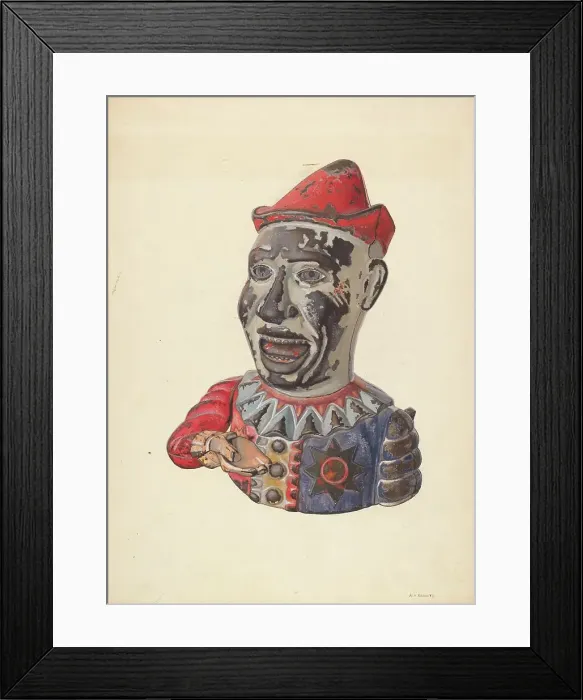 Framed Print : Humpty Dumpty Mechanical Bank, c. 1938. Creator: Alf Bruseth Framed Print : Humpty Dumpty Mechanical Bank, c. 1938. Creator: Alf Bruseth
