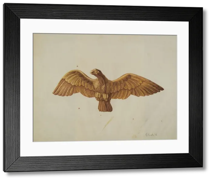 Framed Print : Eagle, 1938. Creator: Ethel Clarke Framed Print : Eagle, 1938. Creator: Ethel Clarke