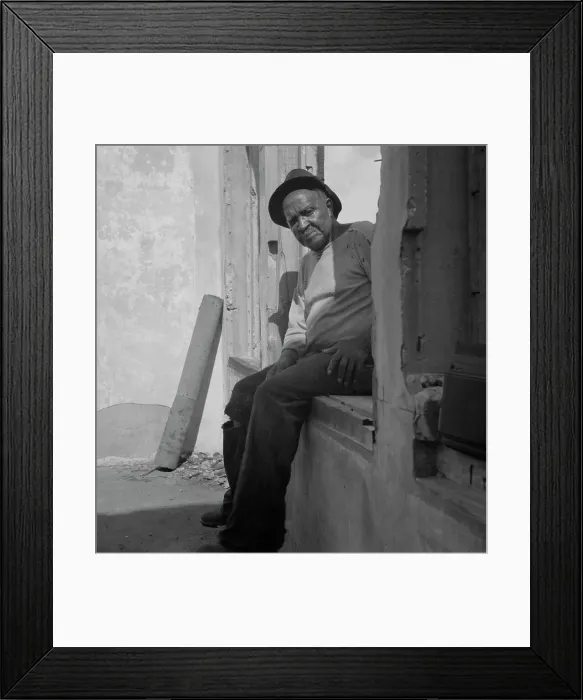 Framed Print : The one inhabitant remaining in Fullerton, Louisiana, an abandoned lumber town, 1937. Creator: Dorothea Lange Framed Print : The one inhabitant remaining in Fullerton, Louisiana, an abandoned lumber town, 1937. Creator: Dorothea Lange
