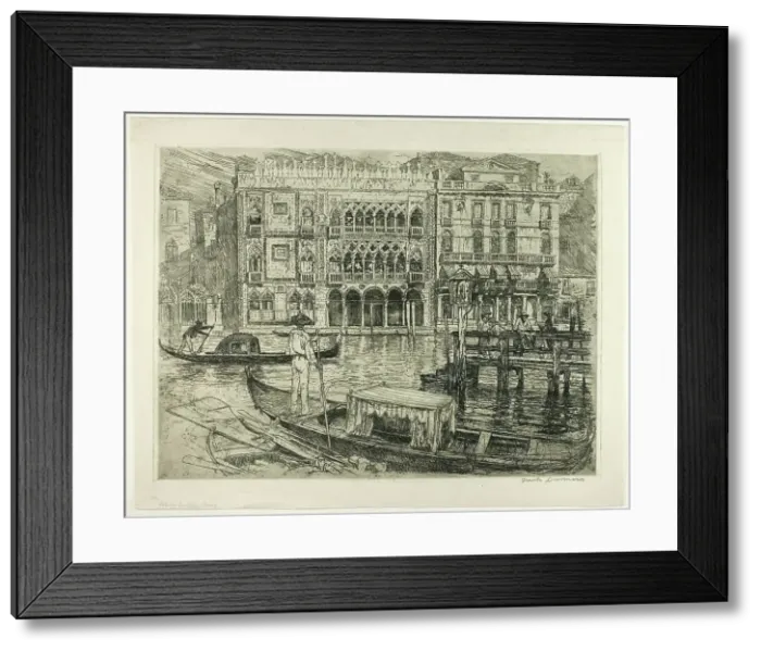 Framed Print : Palazzo Ca D'Oro, Venice, 1883. Creator: Frank Duveneck Framed Print : Palazzo Ca D'Oro, Venice, 1883. Creator: Frank Duveneck
