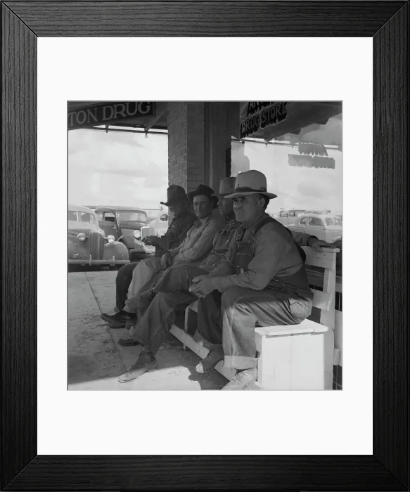 Framed Print : Dust bowl farmers of west Texas in town, 1937. Creator: Dorothea Lange Framed Print : Dust bowl farmers of west Texas in town, 1937. Creator: Dorothea Lange