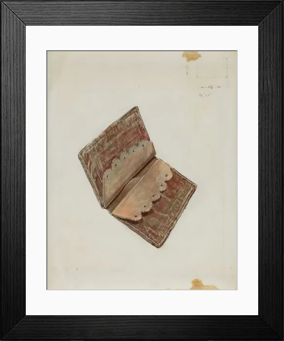 Framed Print : Wallet, c. 1936. Creator: Hugh Clarke Framed Print : Wallet, c. 1936. Creator: Hugh Clarke