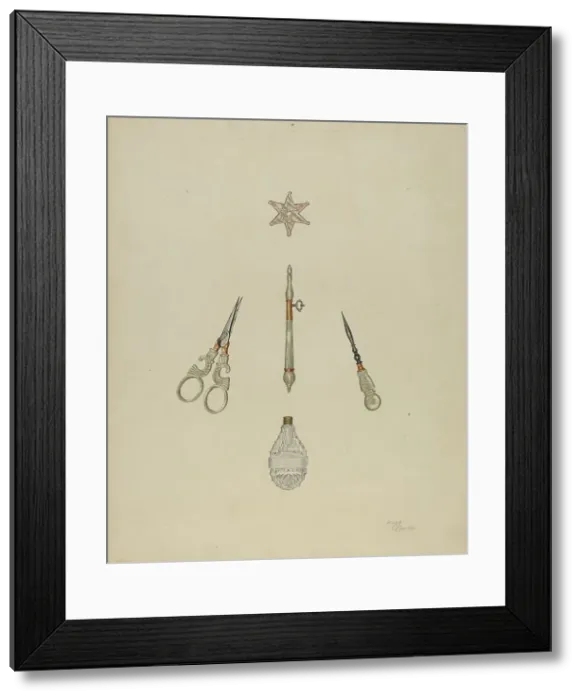 Framed Print : Boudoir Set, 1935 / 1942. Creator: Hugh Clarke Framed Print : Boudoir Set, 1935 / 1942. Creator: Hugh Clarke