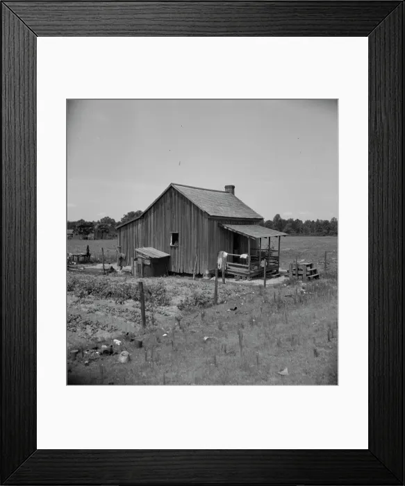 Framed Print : Home of turpentine workers near Godwinsville, Georgia, 1937. Creator: Dorothea Lange Framed Print : Home of turpentine workers near Godwinsville, Georgia, 1937. Creator: Dorothea Lange