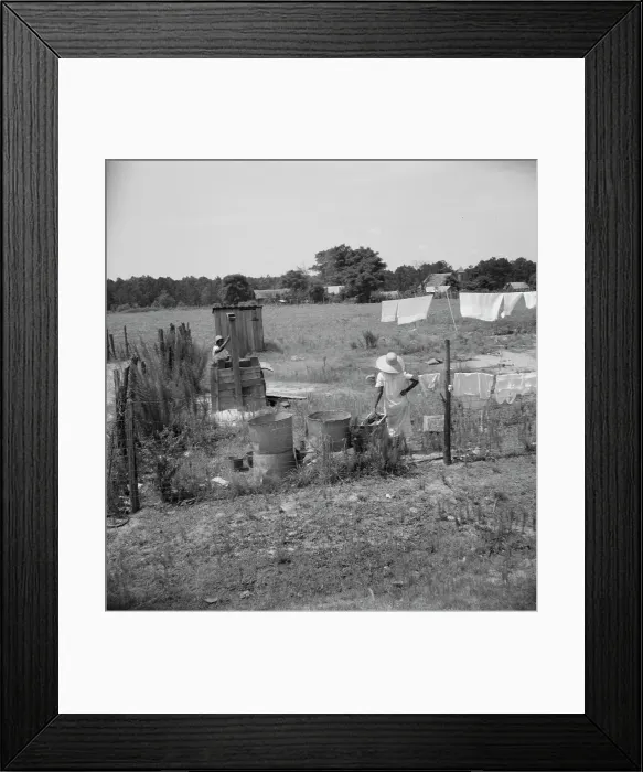 Framed Print : Turpentine worker's camp, Georgia, 1937. Creator: Dorothea Lange Framed Print : Turpentine worker's camp, Georgia, 1937. Creator: Dorothea Lange