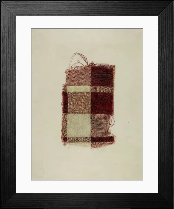 Framed Print : Piece of Homespun Wool, c. 1938. Creator: Hugh Clarke Framed Print : Piece of Homespun Wool, c. 1938. Creator: Hugh Clarke
