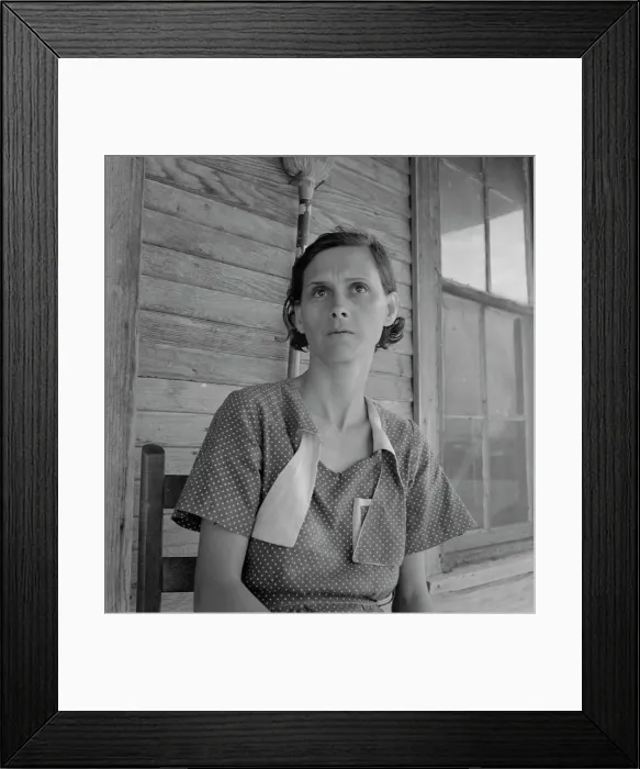 Framed Print : Woman on relief, Memphis, Texas, 1937. Creator: Dorothea Lange Framed Print : Woman on relief, Memphis, Texas, 1937. Creator: Dorothea Lange