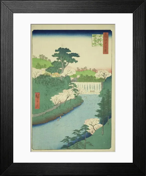 Framed Print : The Dam on the Otonashi River at Oji, Commonly Called The Great Waterfall (Oji Otonashig... 1857. Creator: Ando Hiroshige. The Dam on the Otonashi River at Oji, Commonly Called The Great Waterfall (Oji Otonashig... 1857) Framed Print : The Dam on the Otonashi River at Oji, Commonly Called The Great Waterfall (Oji Otonashig... 1857. Creator: Ando Hiroshige. The Dam on the Otonashi River at Oji, Commonly Called The Great Waterfall (Oji Otonashig... 1857)