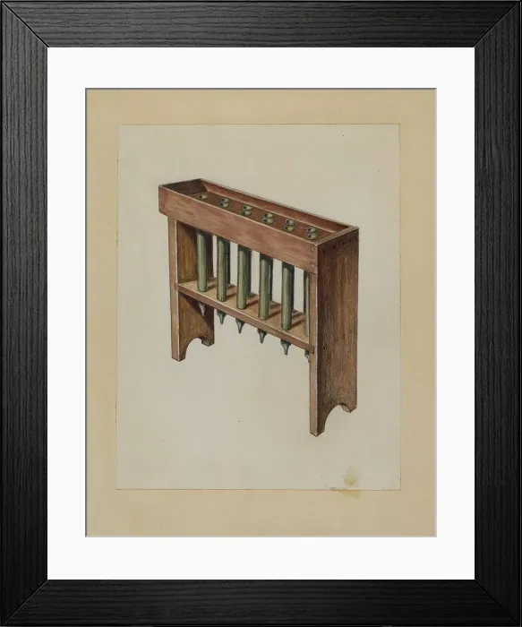 Framed Print : Candle Mold, c. 1936. Creator: Hugh Clarke Framed Print : Candle Mold, c. 1936. Creator: Hugh Clarke