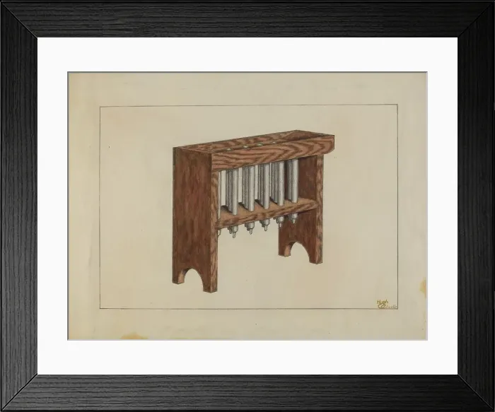 Framed Print : Candle Mold, c. 1936. Creator: Hugh Clarke
