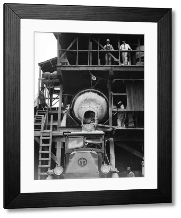 Framed Print : Concrete mixing plant, Birmingham, Alabama, 1936. Creator: Dorothea Lange Framed Print : Concrete mixing plant, Birmingham, Alabama, 1936. Creator: Dorothea Lange