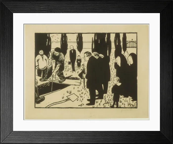 Framed Print : The Funeral, 1891. Creator: Félix Vallotton Framed Print : The Funeral, 1891. Creator: Félix Vallotton