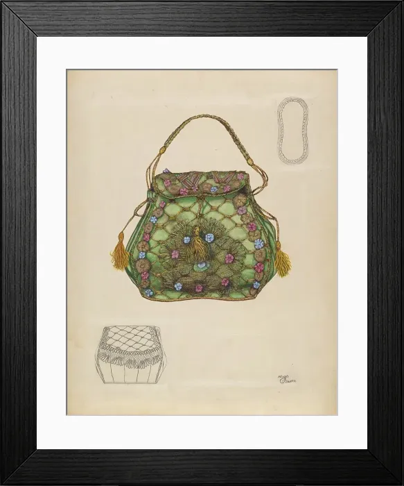 Framed Print : Silk Purse, c. 1937. Creator: Hugh Clarke Framed Print : Silk Purse, c. 1937. Creator: Hugh Clarke