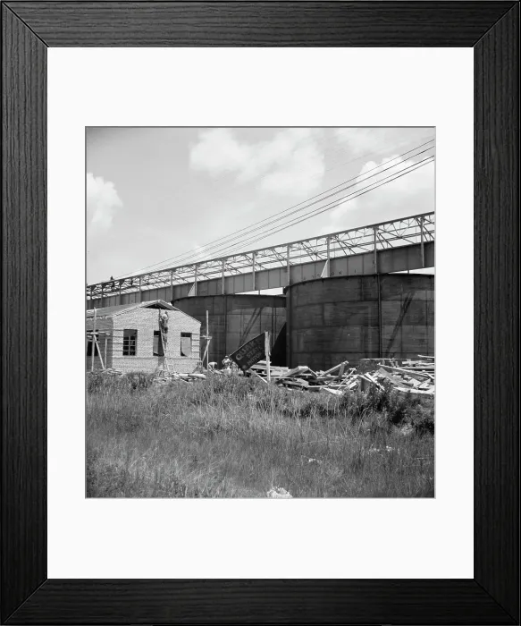 Framed Print : Large turpentine still and processing plant near Valdosta, Georgia, 1937. Creator: Dorothea Lange Framed Print : Large turpentine still and processing plant near Valdosta, Georgia, 1937. Creator: Dorothea Lange