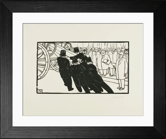 Framed Print : The Coffin Bearers, 1892. Creator: Félix Vallotton