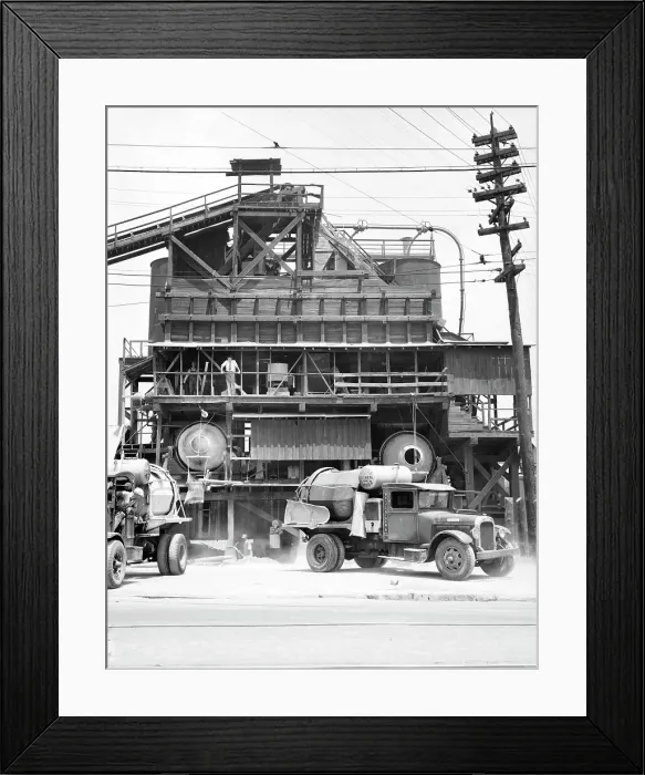 Framed Print : Concrete mixing plant, Birmingham, Alabama, 1936. Creator: Dorothea Lange Framed Print : Concrete mixing plant, Birmingham, Alabama, 1936. Creator: Dorothea Lange