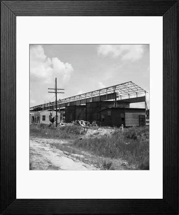 Framed Print : Large turpentine...plant near Valdosta, Georgia, 1937. Creator: Dorothea Lange Framed Print : Large turpentine...plant near Valdosta, Georgia, 1937. Creator: Dorothea Lange
