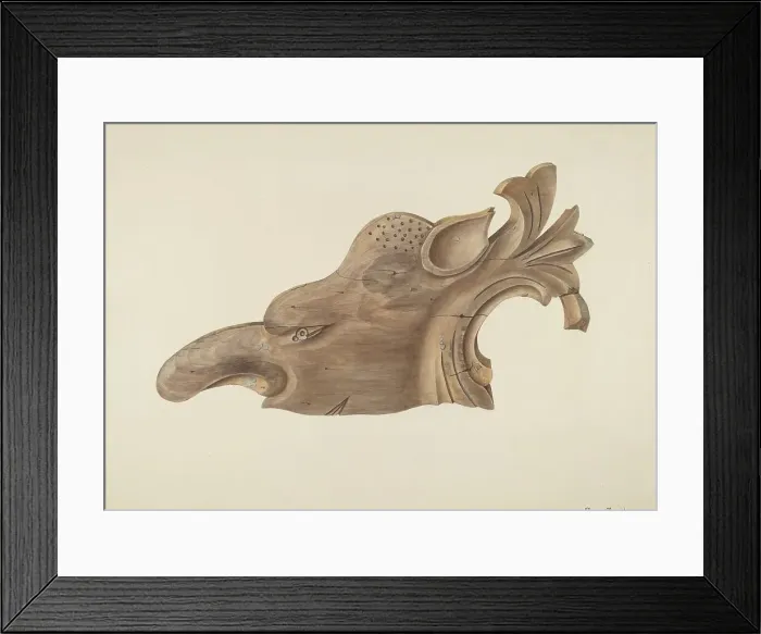 Framed Print : Animal Head, c. 1943. Creator: Clements Clayton Framed Print : Animal Head, c. 1943. Creator: Clements Clayton
